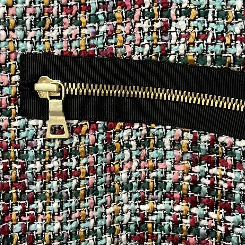 Loft Tweed Above Knee Skirt Womens Sz 2 Easter Career Wear Lined Mod Preppy - Picture 3 of 6